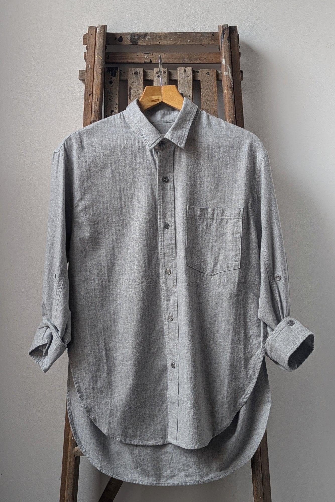 Kayla Whisper Grey Oversized Shirt