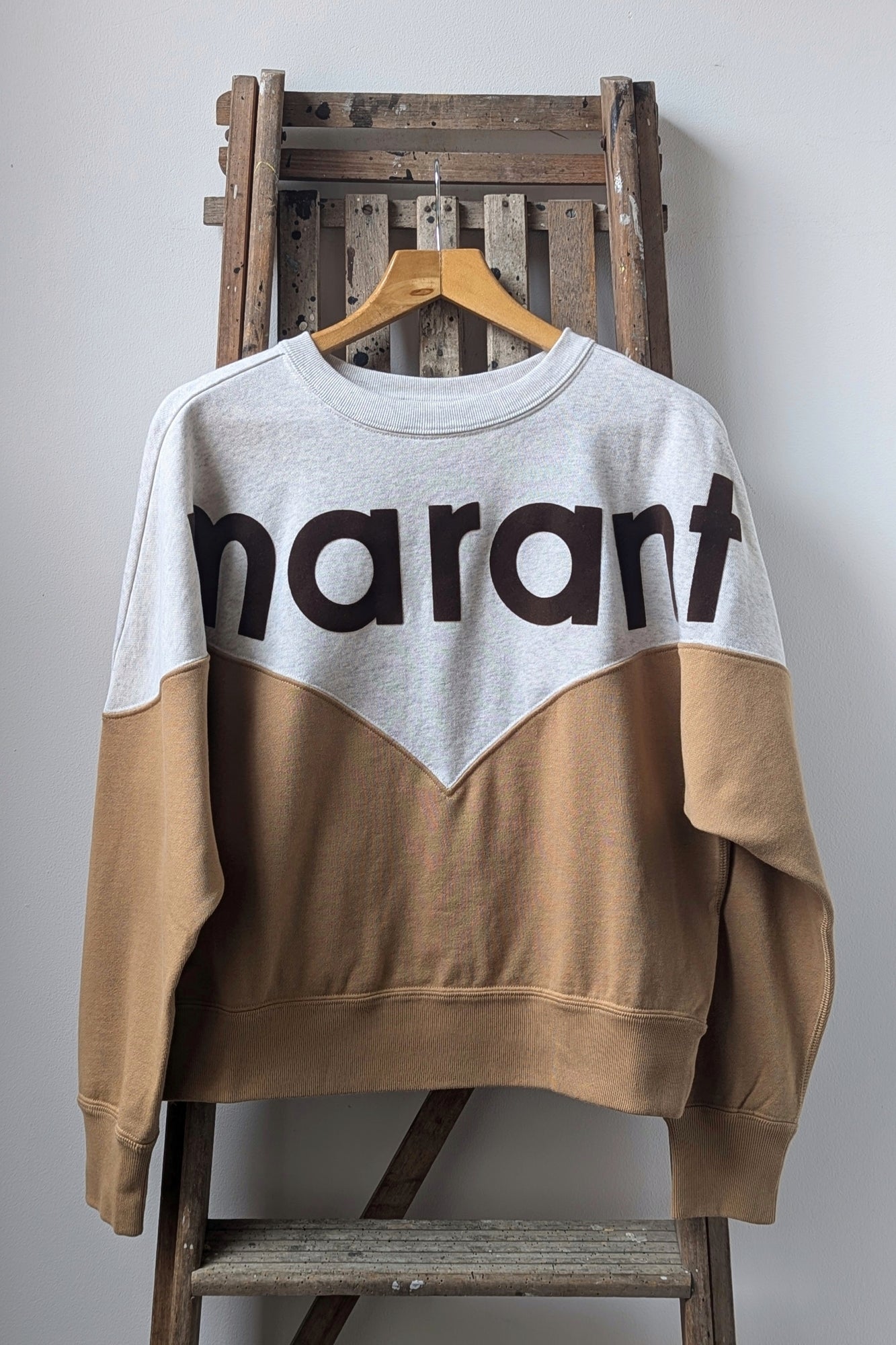 Houston Ecru & Camel Logo Sweatshirt