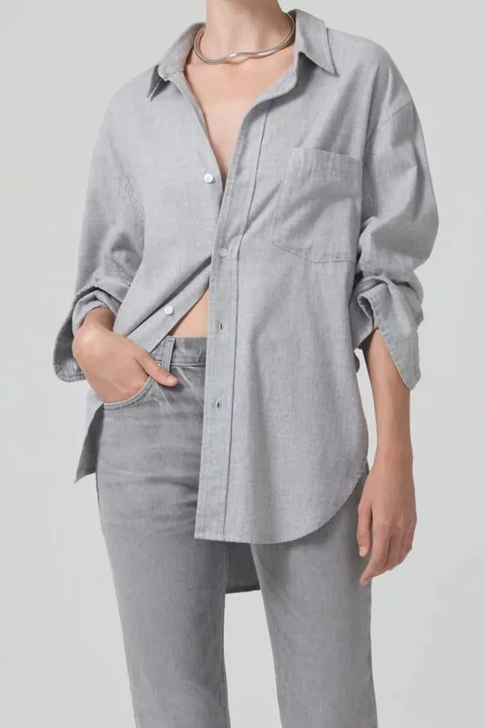 Kayla Whisper Grey Oversized Shirt