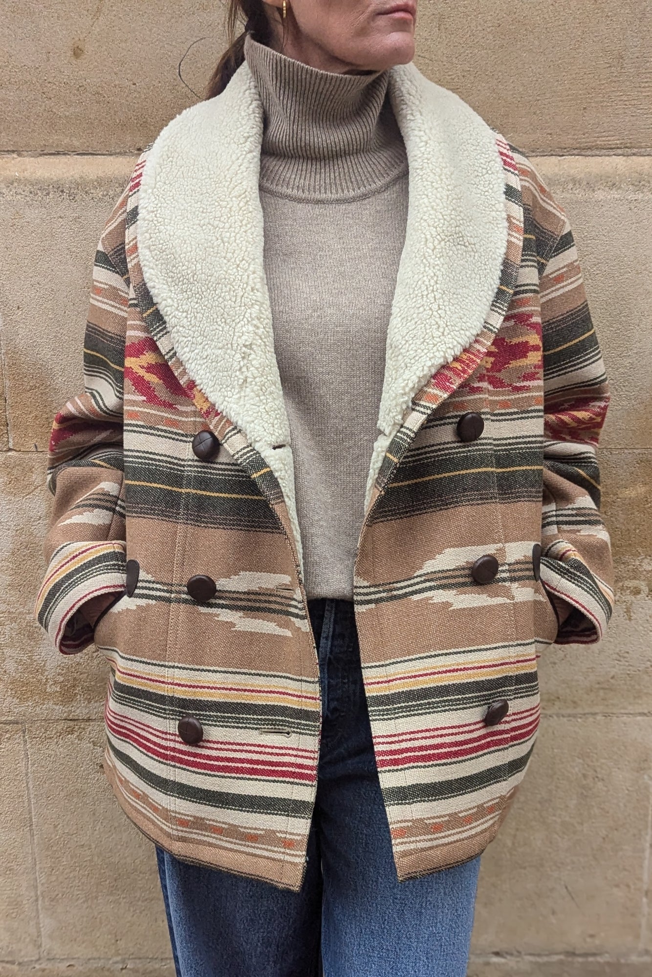 Dorcas Woven Camel Coat