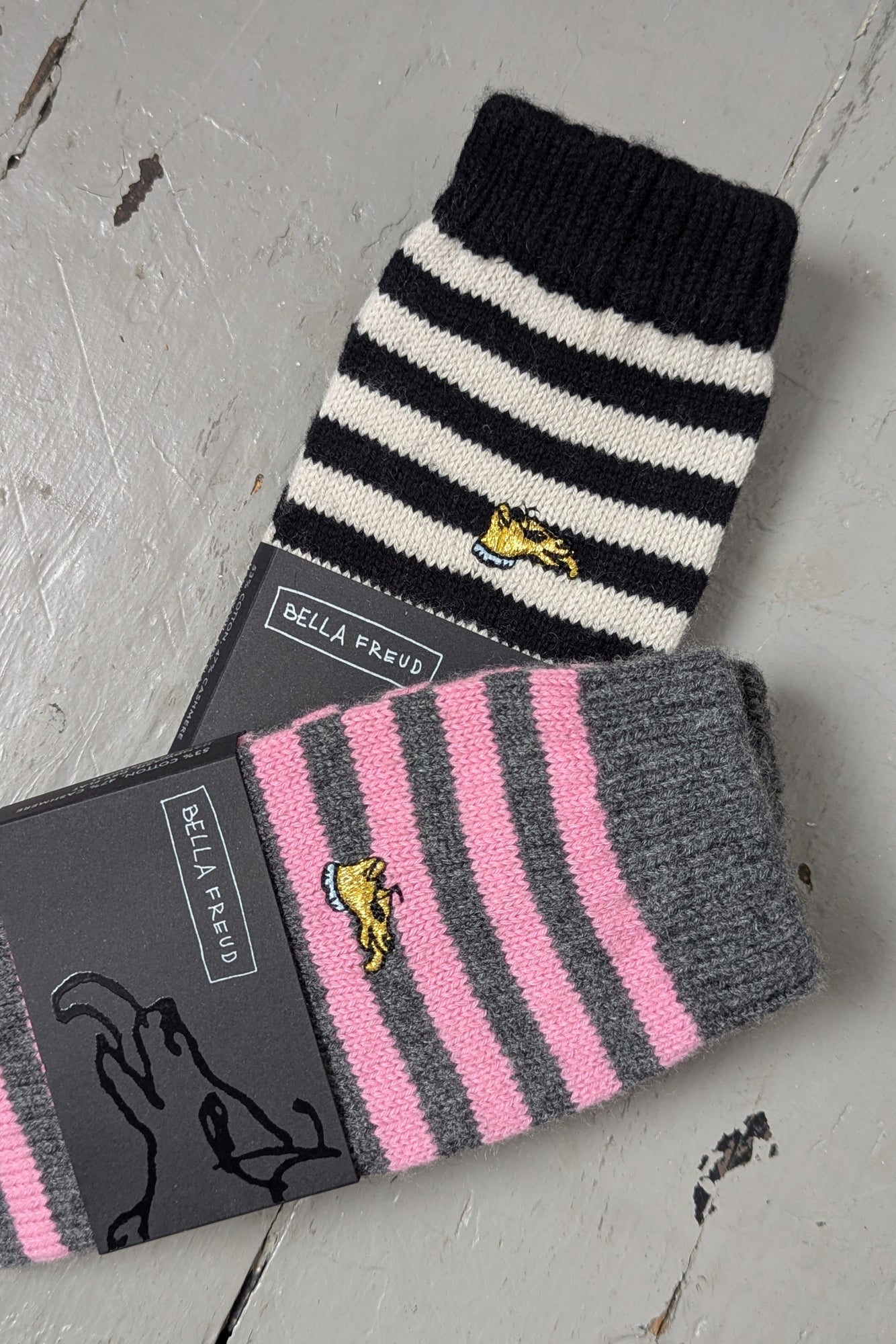 Striped Cashmere Socks