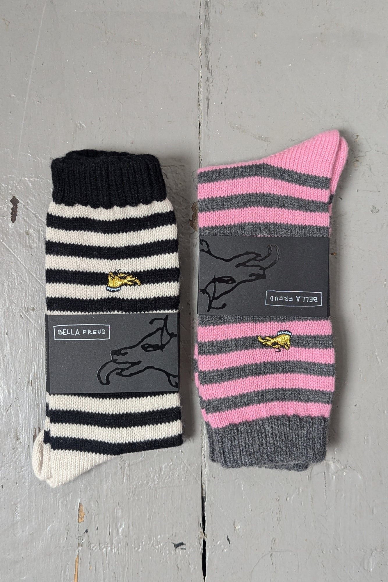 Striped Cashmere Socks