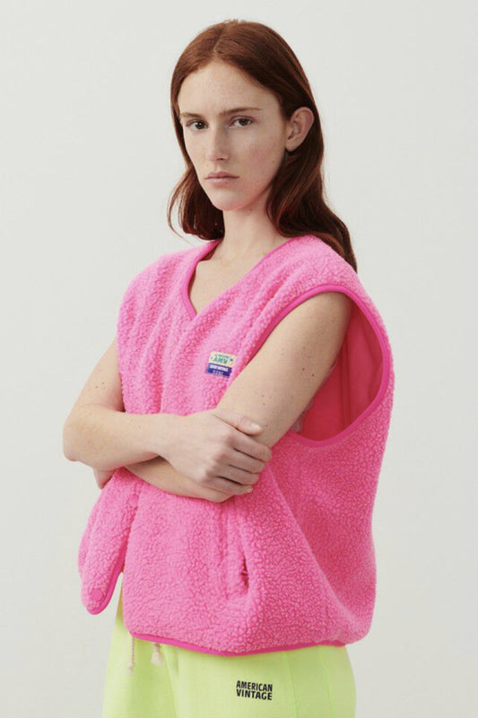 Hoktown Acid Pink Fleece Gilet