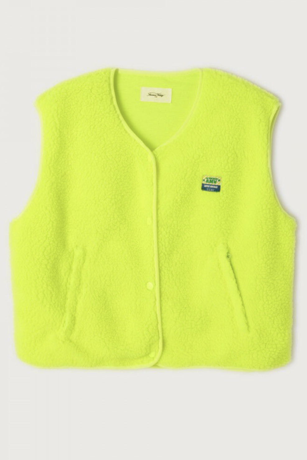 Hoktown Neon Yellow Fleece Gilet