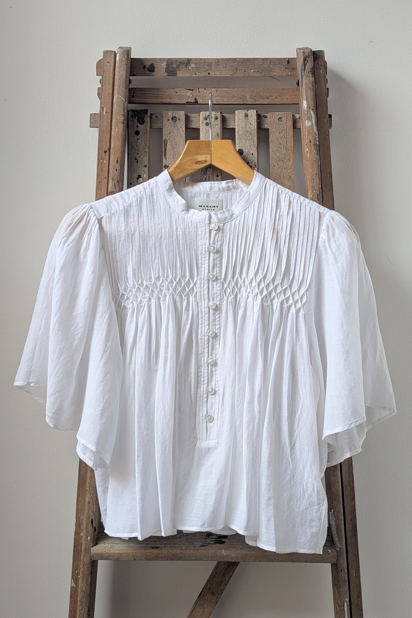 Destiny White Cotton Voile Blouse