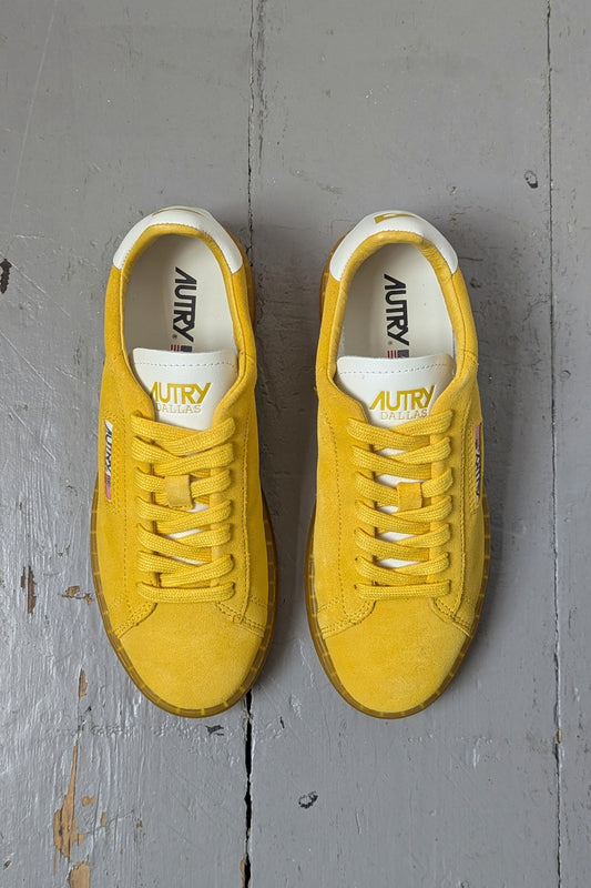 Dallas Yellow Suede Leather Sneakers