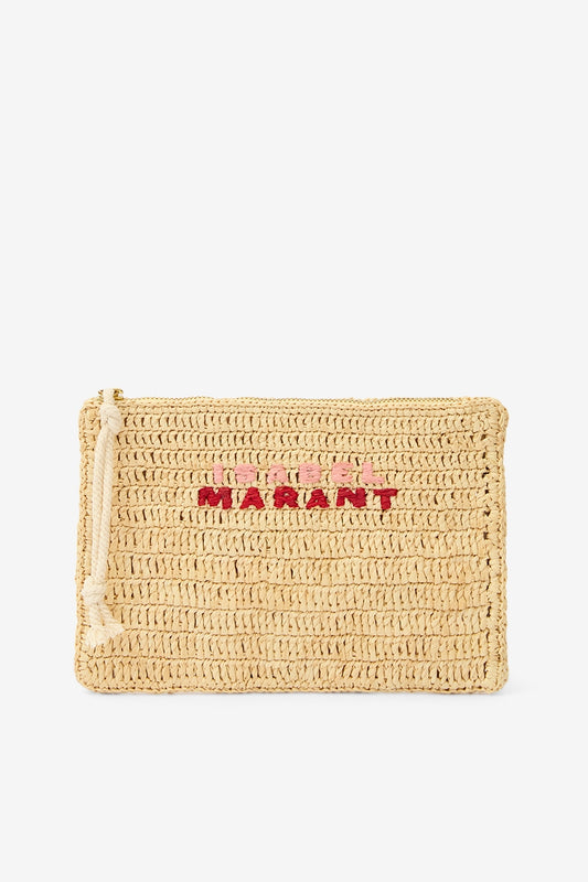 Praia Raffia Clutch Pouch