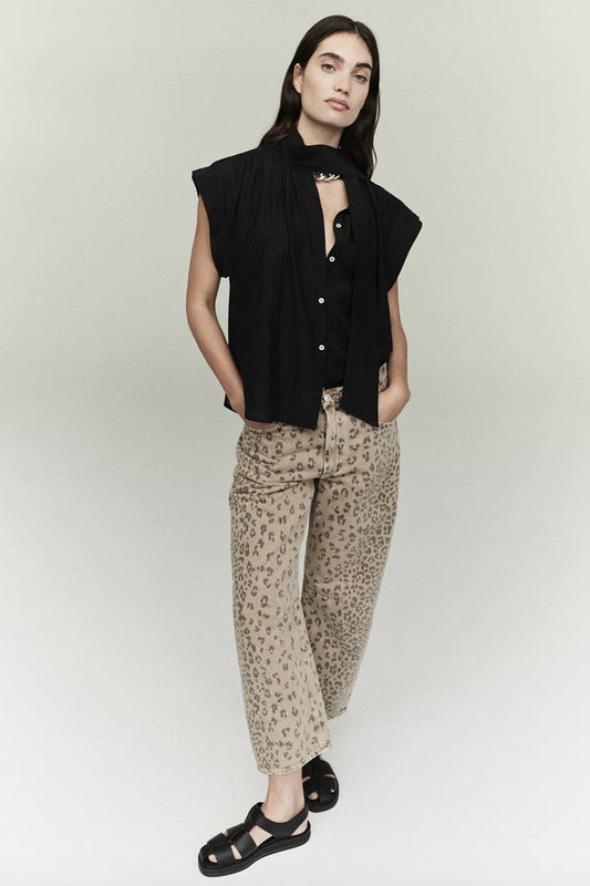 Miro Natural Cheetah Relaxed Jeans