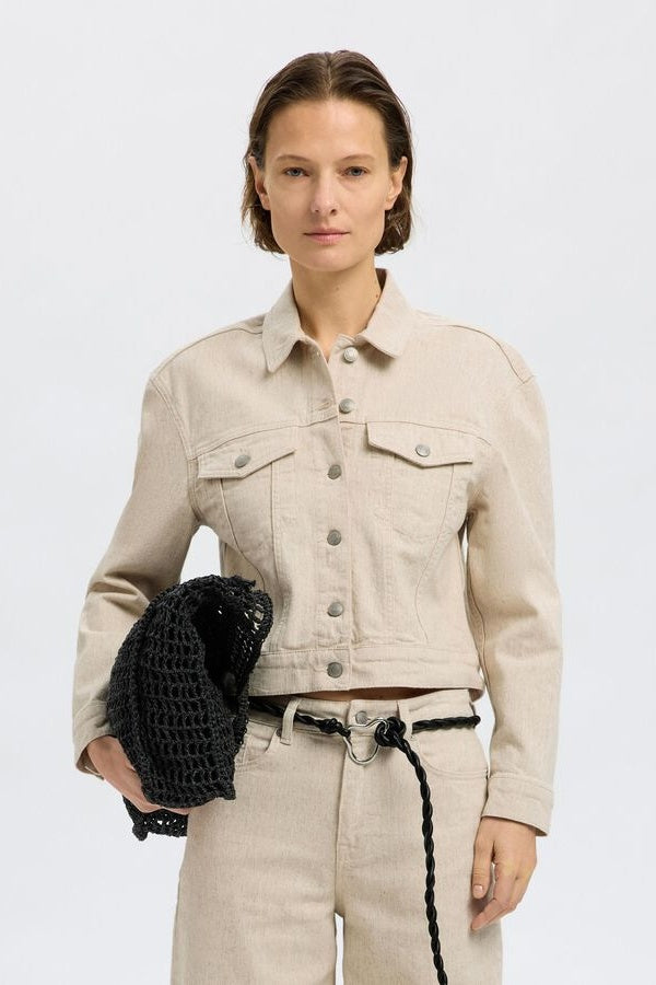 Slfuna Cropped Denim Jacket