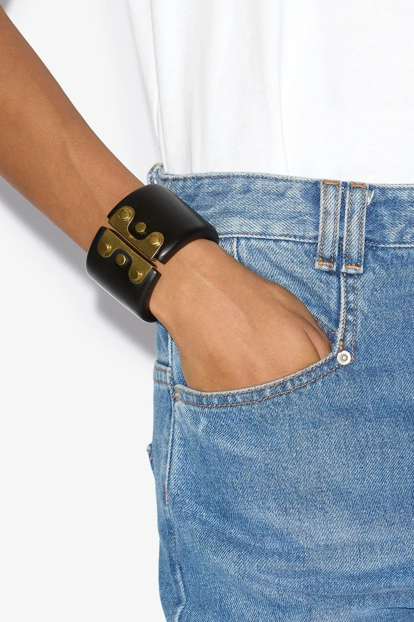 Hoda Black Bracelet Cuff