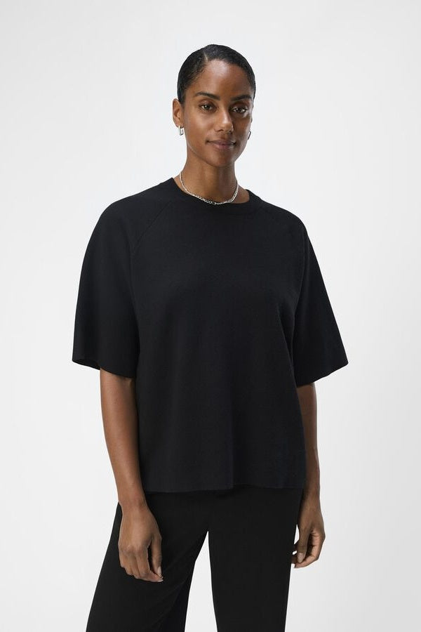Object - Black Oversized Knitted Objreynard Top