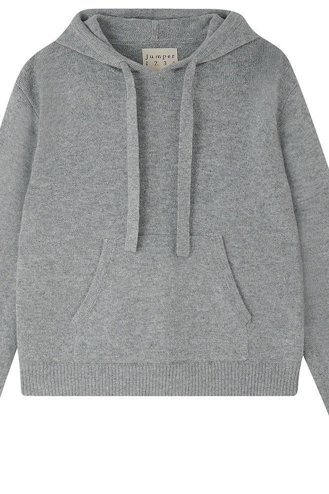 Merino Grey Marl Oversize Hoodie