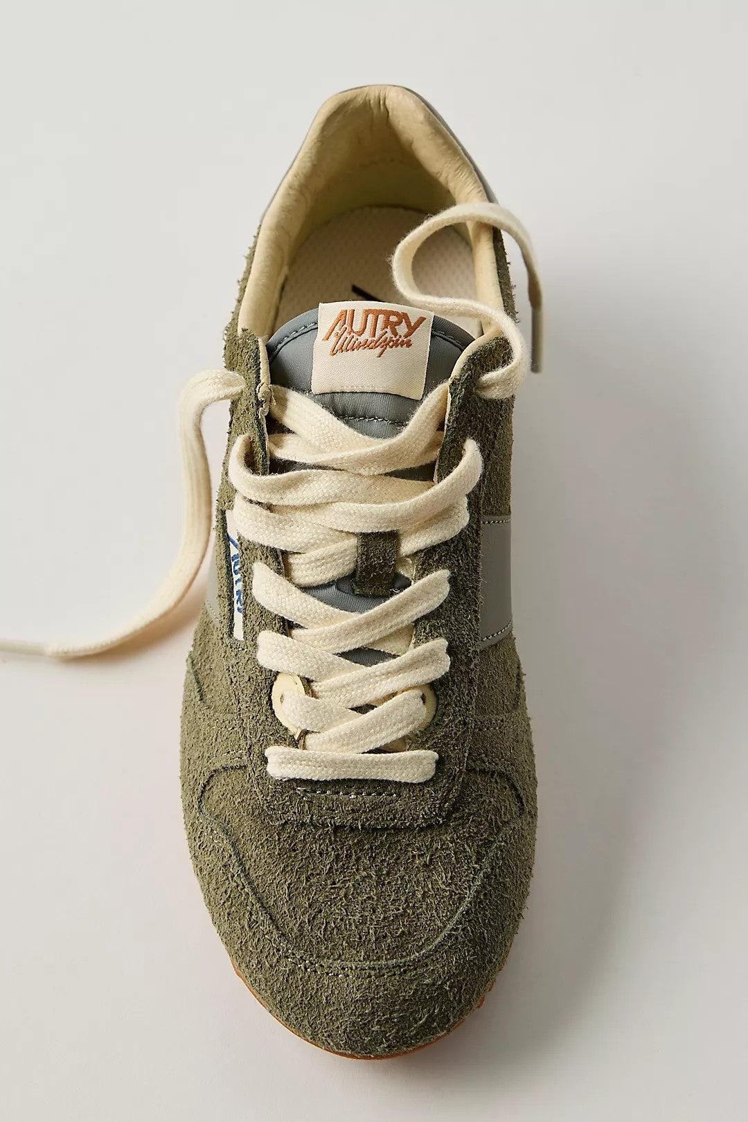 Windspin Sneakers in Moss Suede and Leather