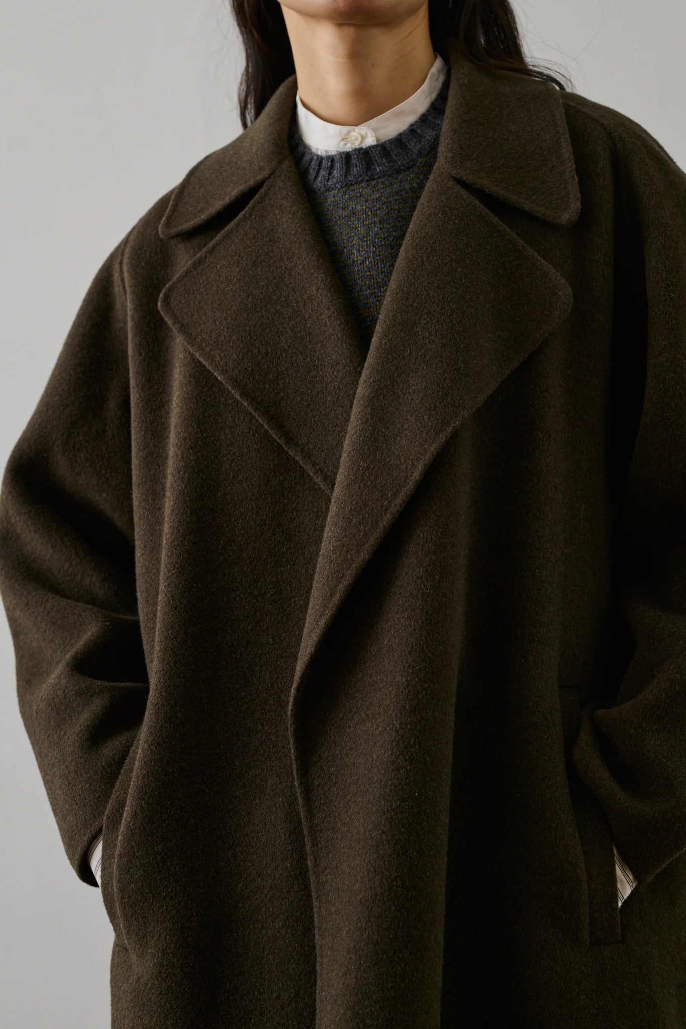 Harvard Double Faced Brown Coat