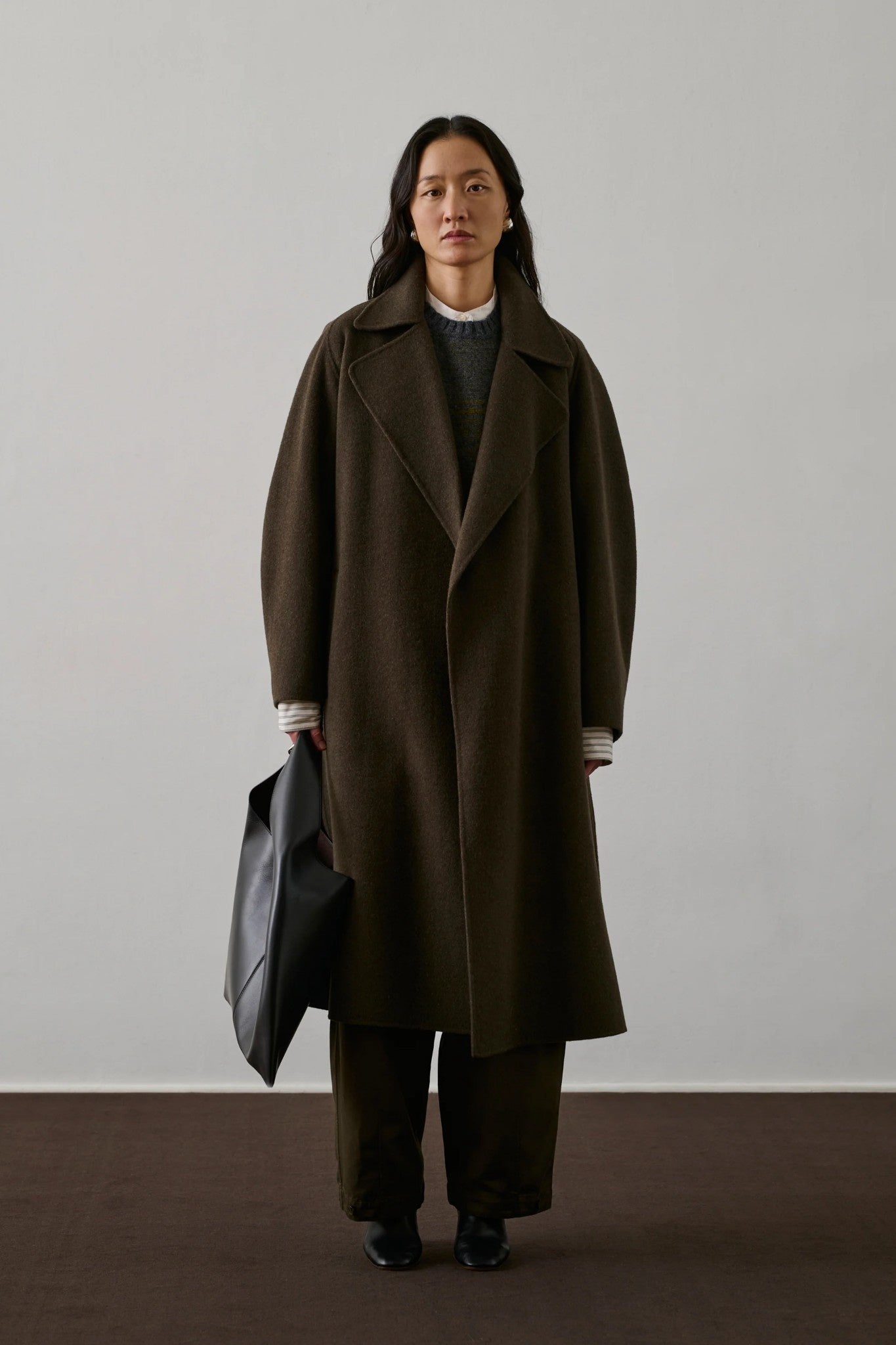 Harvard Double Faced Brown Coat