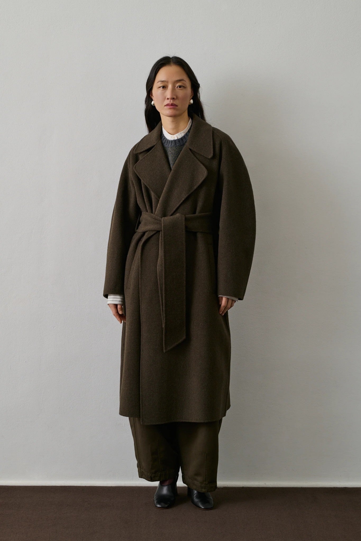 Harvard Double Faced Brown Coat