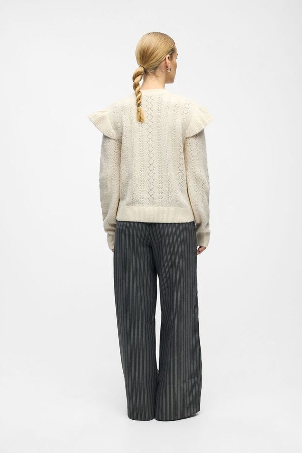 Objpaola Knitted Frill Jumper