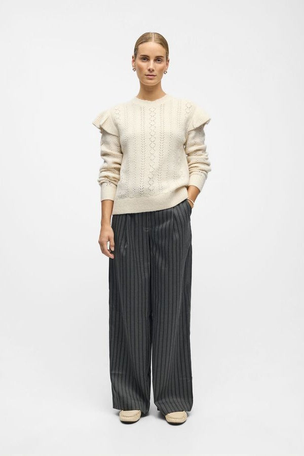 Objpaola Knitted Frill Jumper