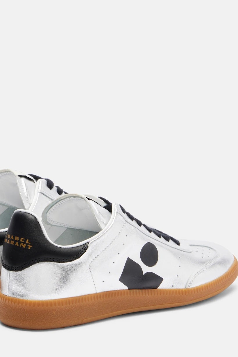 Kaycee Silver Leather Trainers