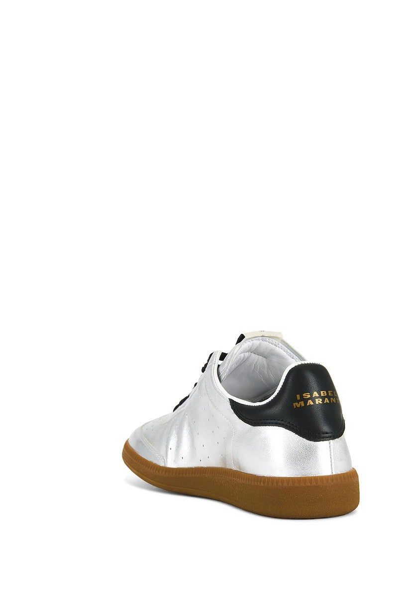 Kaycee Silver Leather Trainers