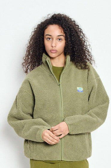 Hoktown Green Shore Melange Zip Fleece