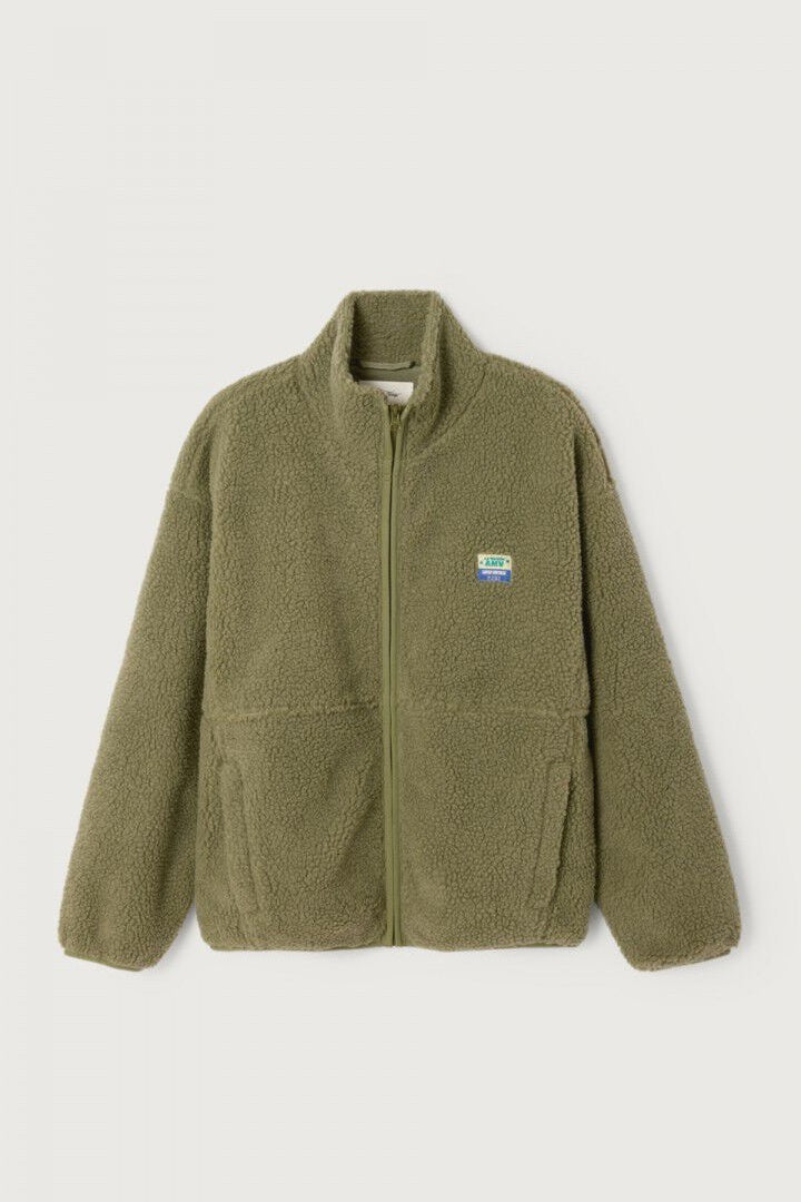 Hoktown Green Shore Melange Zip Fleece