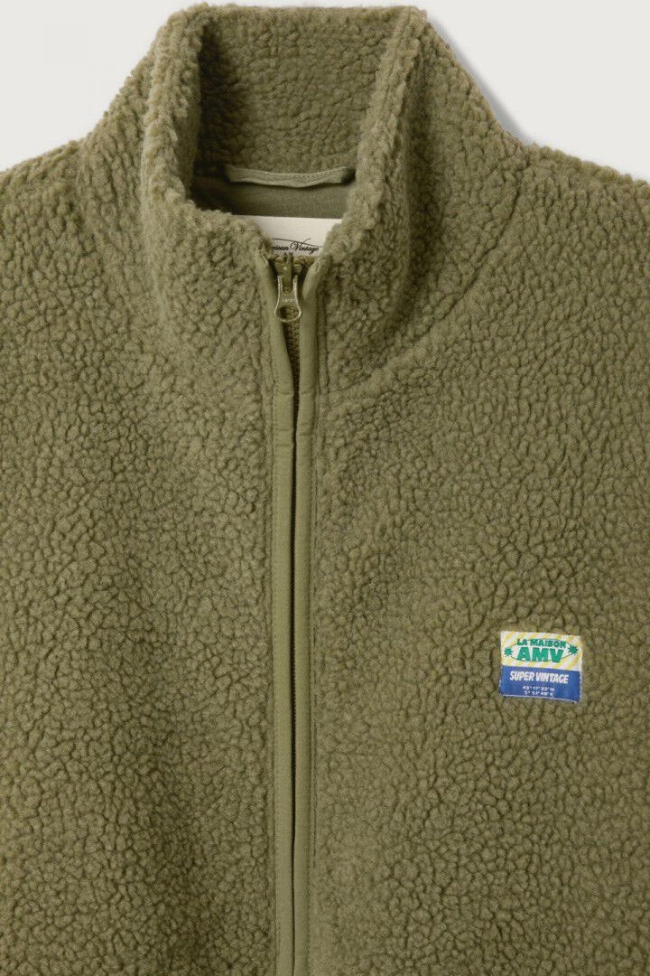 Hoktown Green Shore Melange Zip Fleece