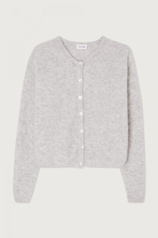 Vitow Light Grey Melange Cardigan