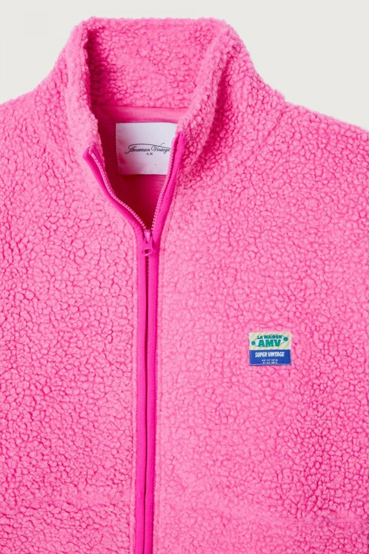 Hoktown Acid Pink Melange Zip Fleece