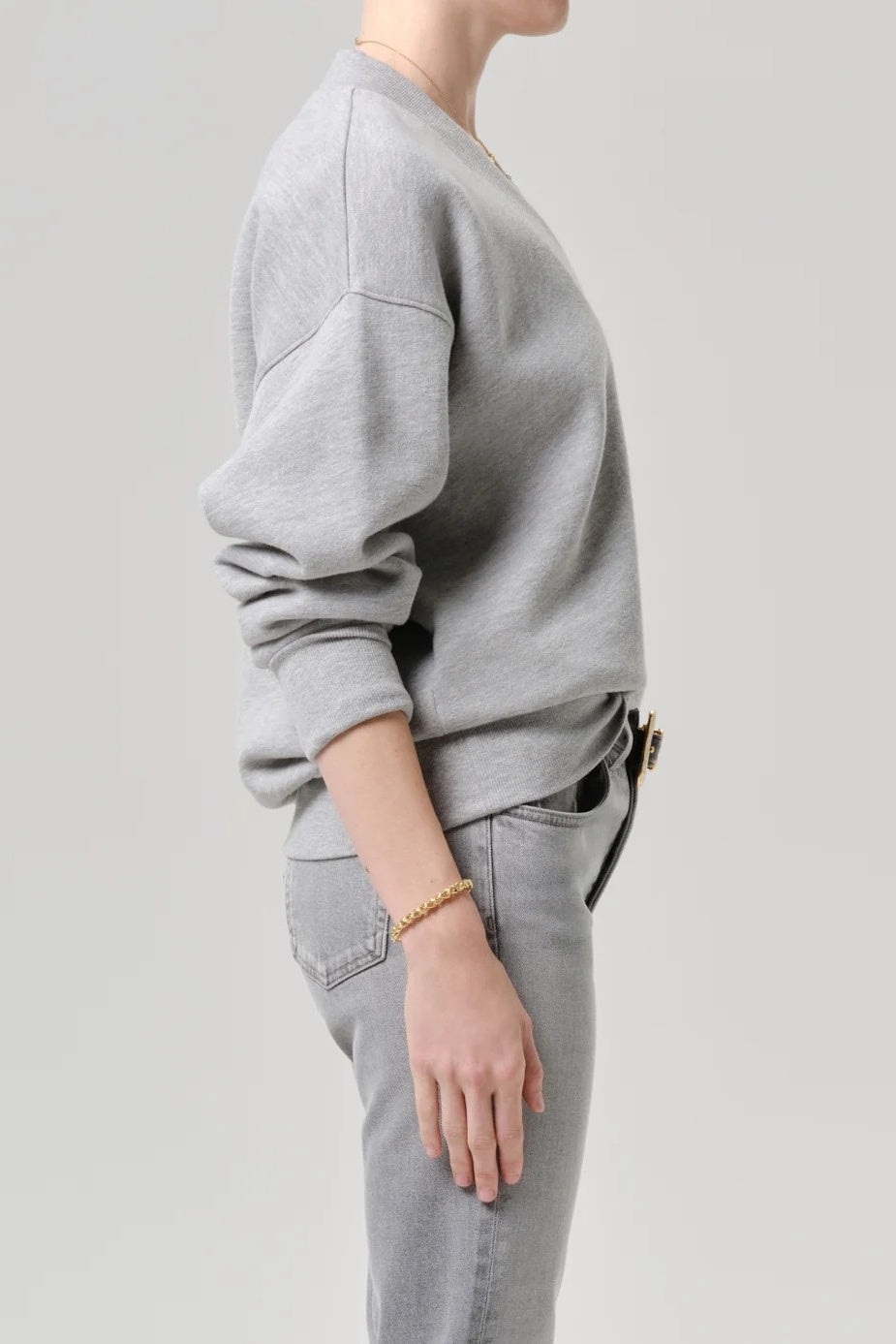 Grey Fleece Cardigan