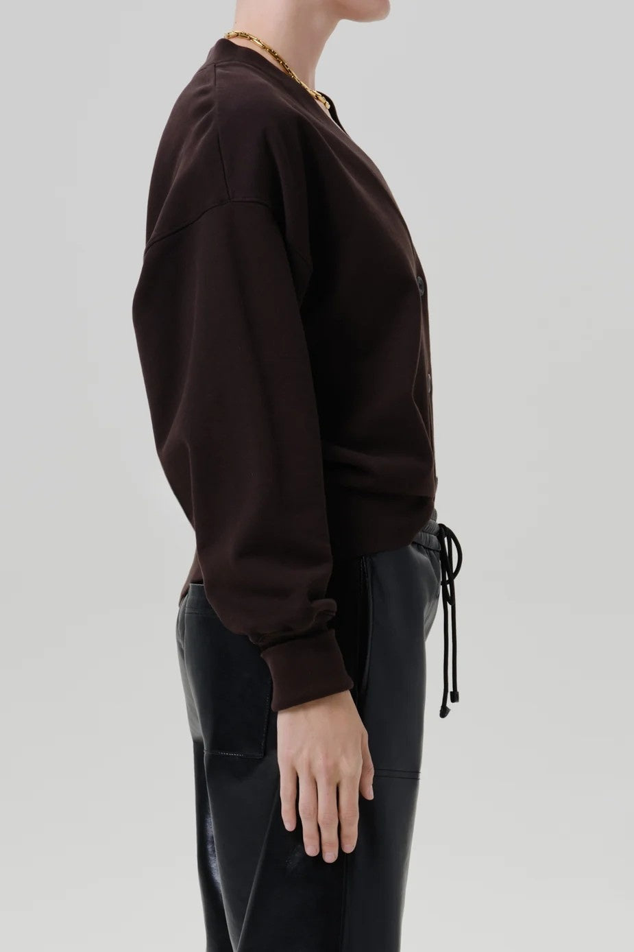 Chocolate Fleece Cardigan