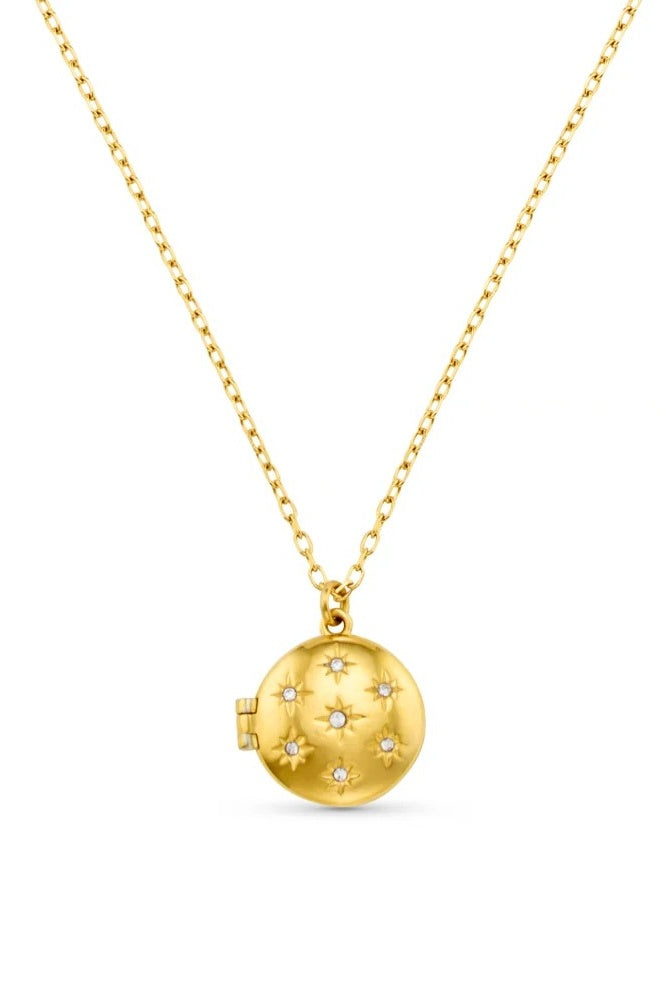 Starburst Locket Necklace