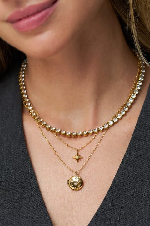 Starburst Locket Necklace