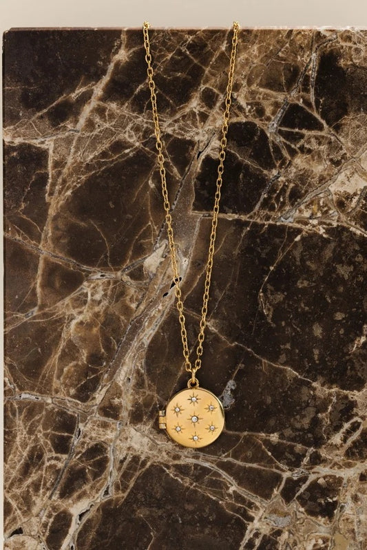 Starburst Locket Necklace