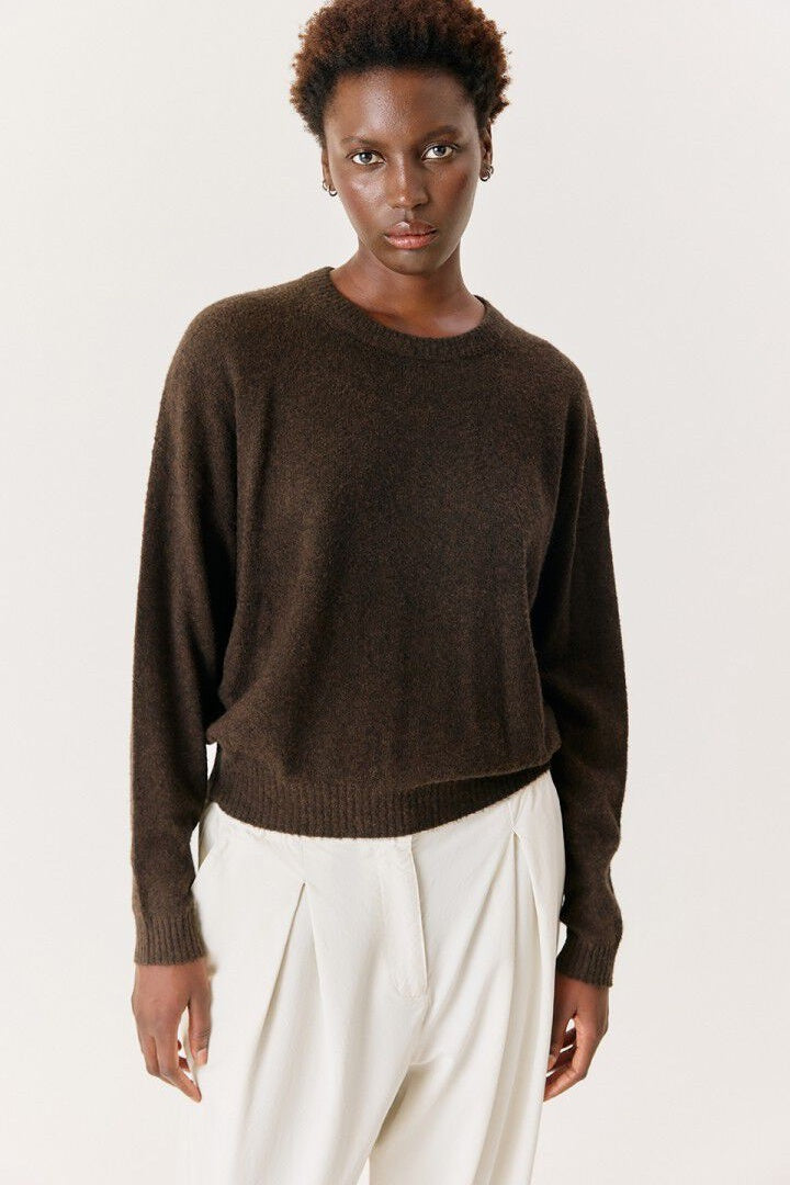 Ouity Choco Melange Crew Neck Jumper