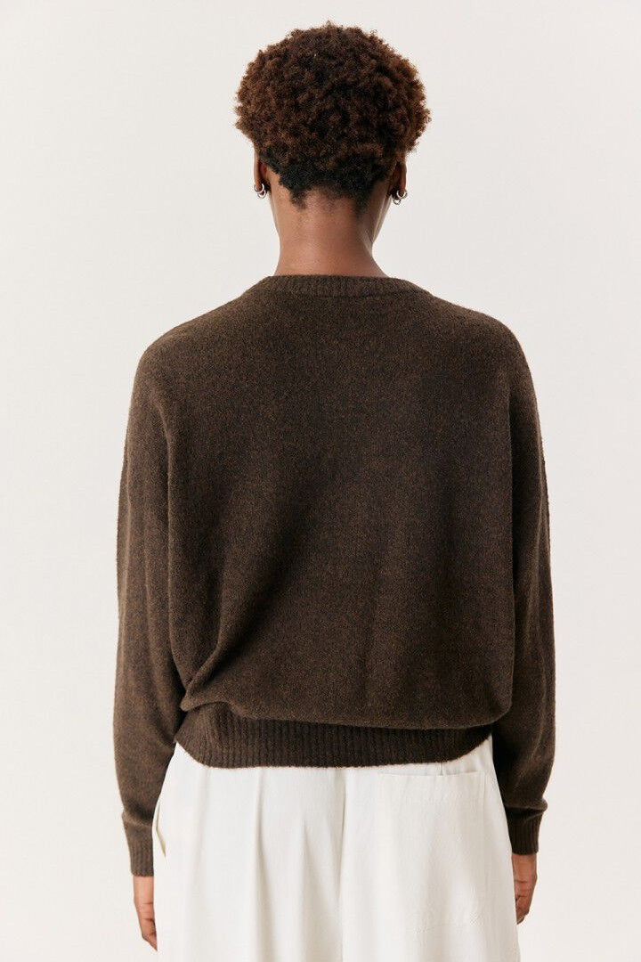 Ouity Choco Melange Crew Neck Jumper