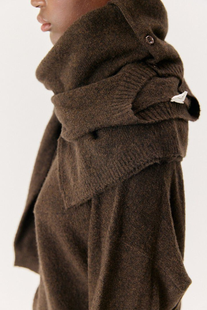 Ouity Choco Melange Crew Neck Jumper