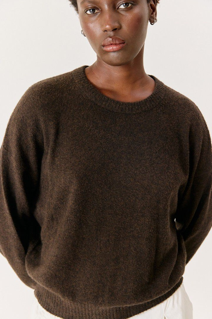 Ouity Choco Melange Crew Neck Jumper
