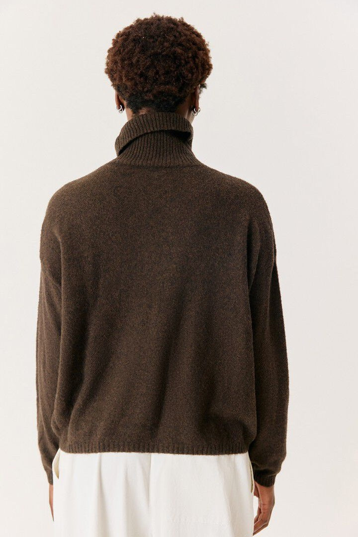 Ouity Choco Melange Roll Neck Jumper