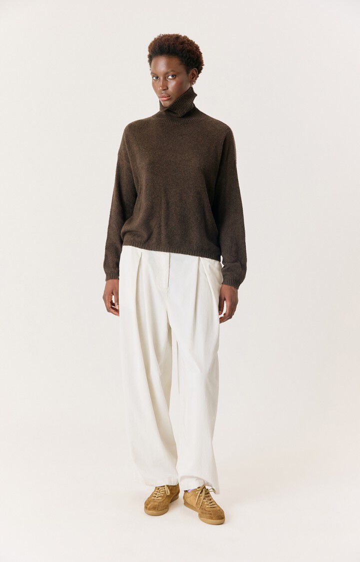 Ouity Choco Melange Roll Neck Jumper