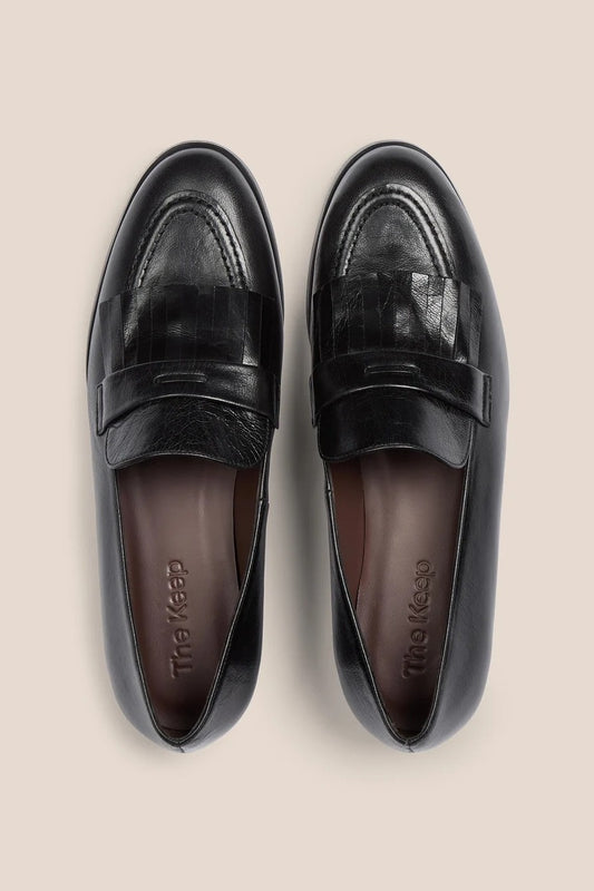 Damson Black Loafer
