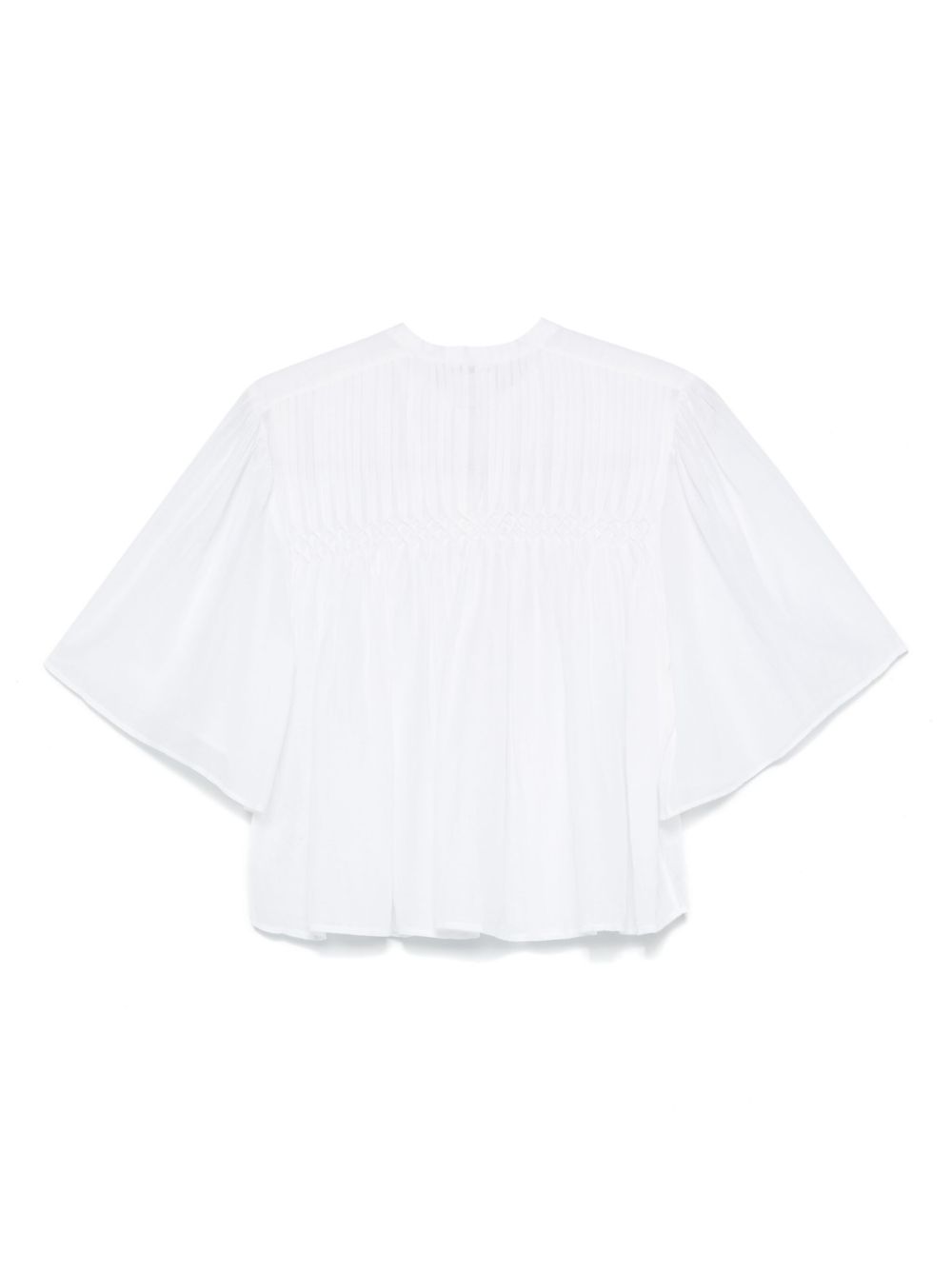 Destiny White Cotton Voile Blouse