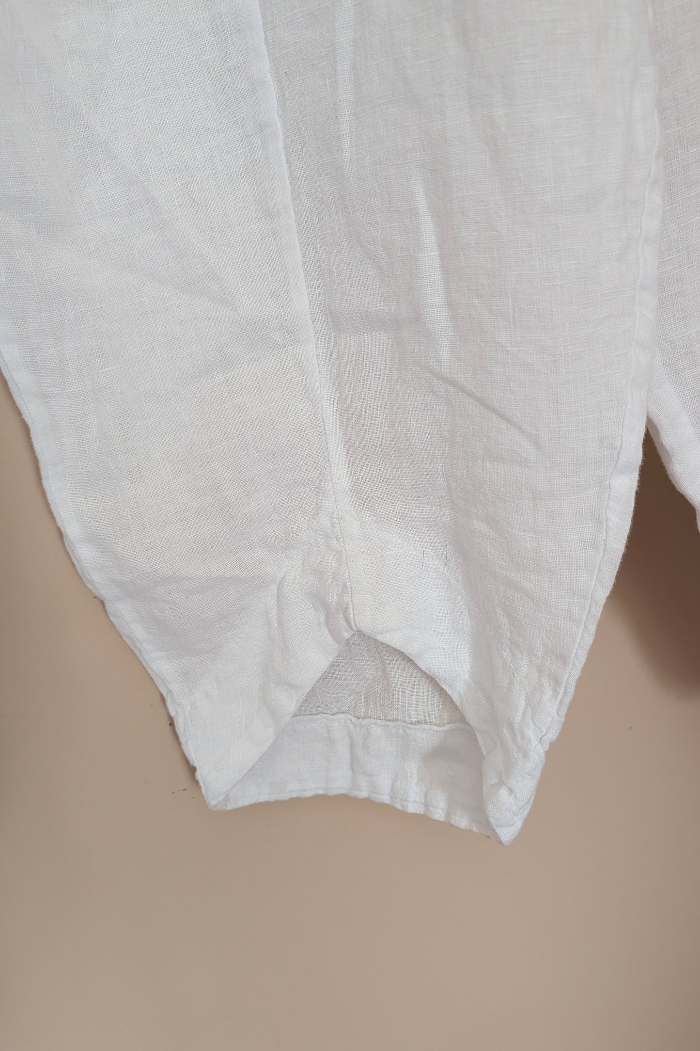 Barrel Cropped Linen Trousres