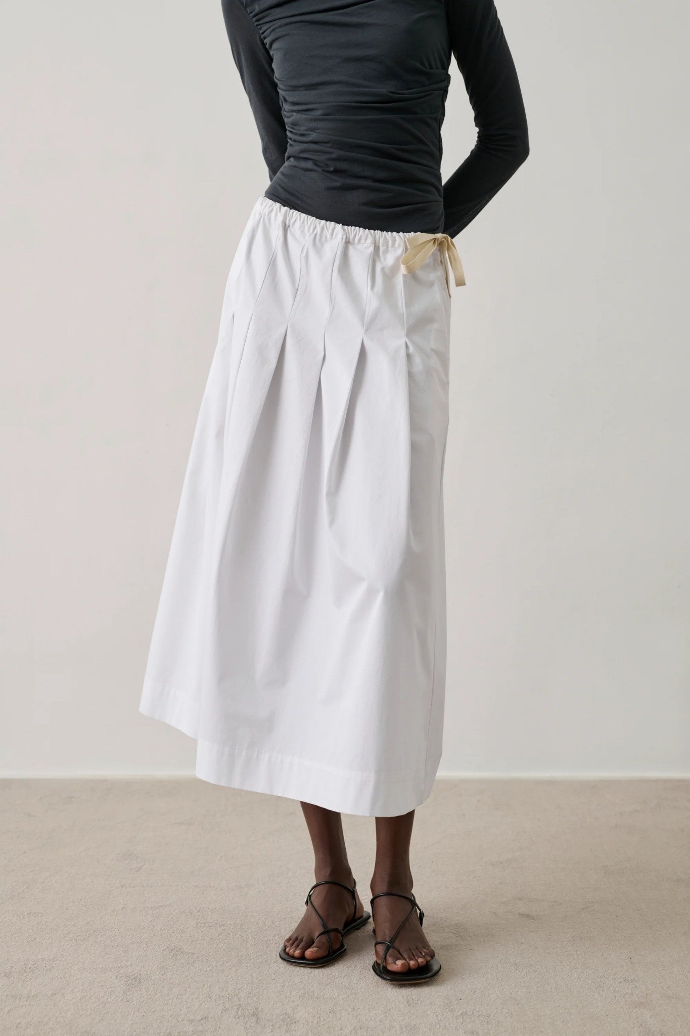 close up of white skirt