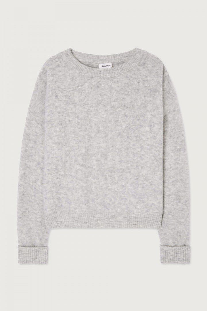 Grey sweater on a white background