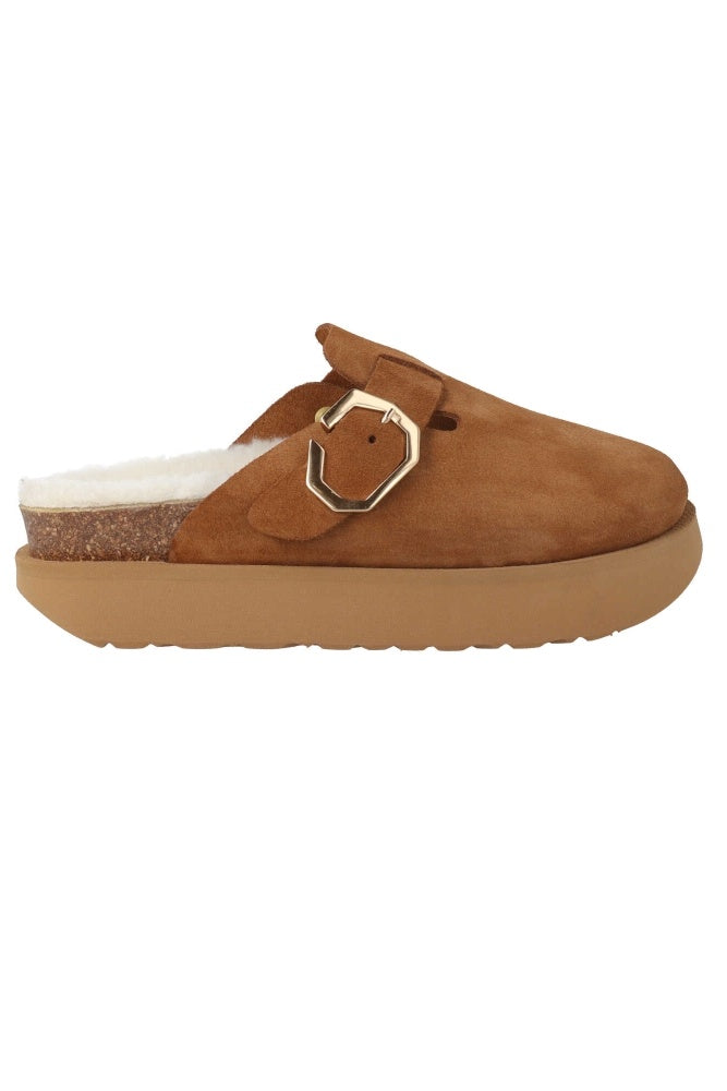 Indiana Mandorla Sheerling Platform Clogs