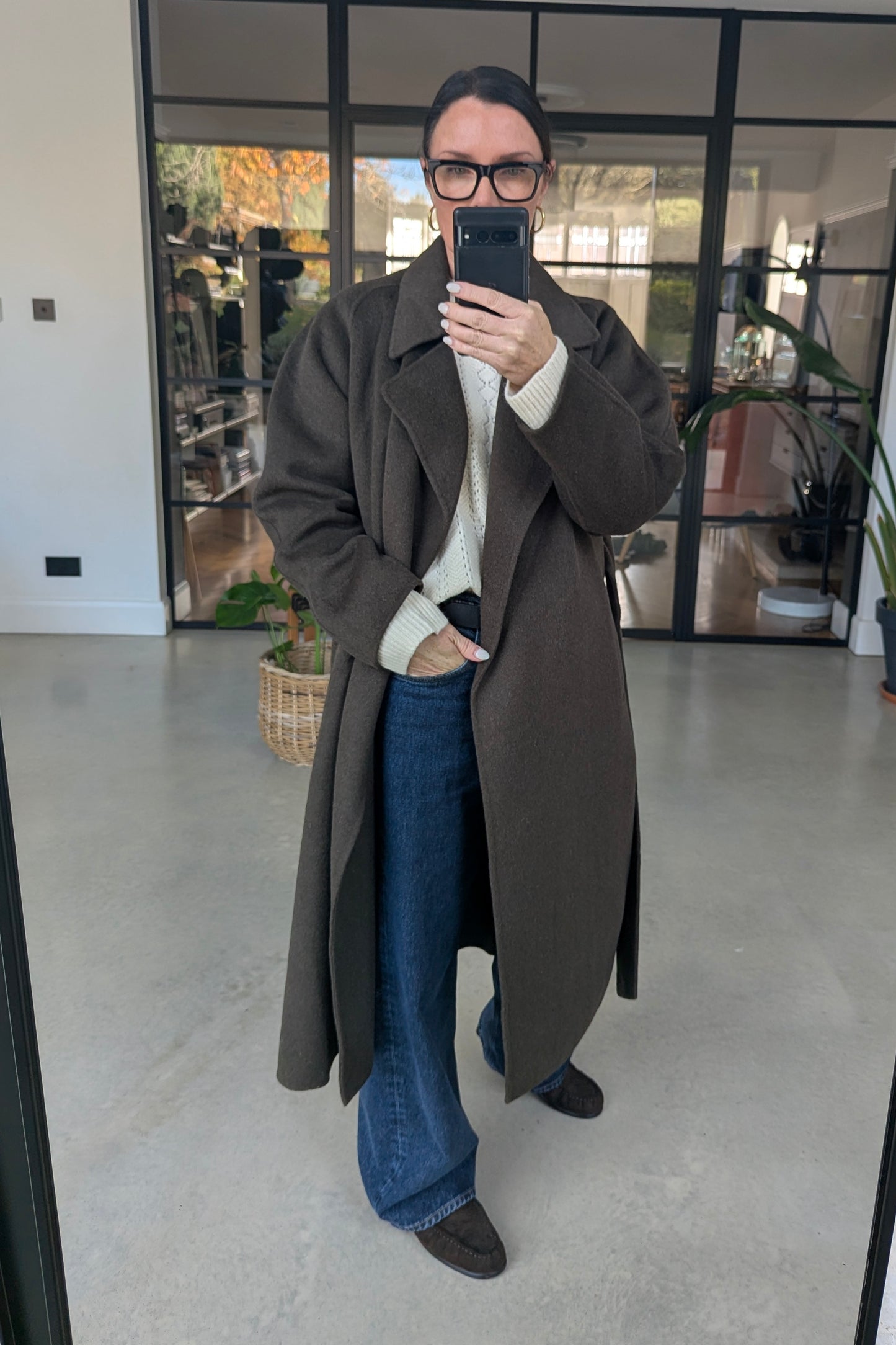 Harvard Double Faced Brown Coat