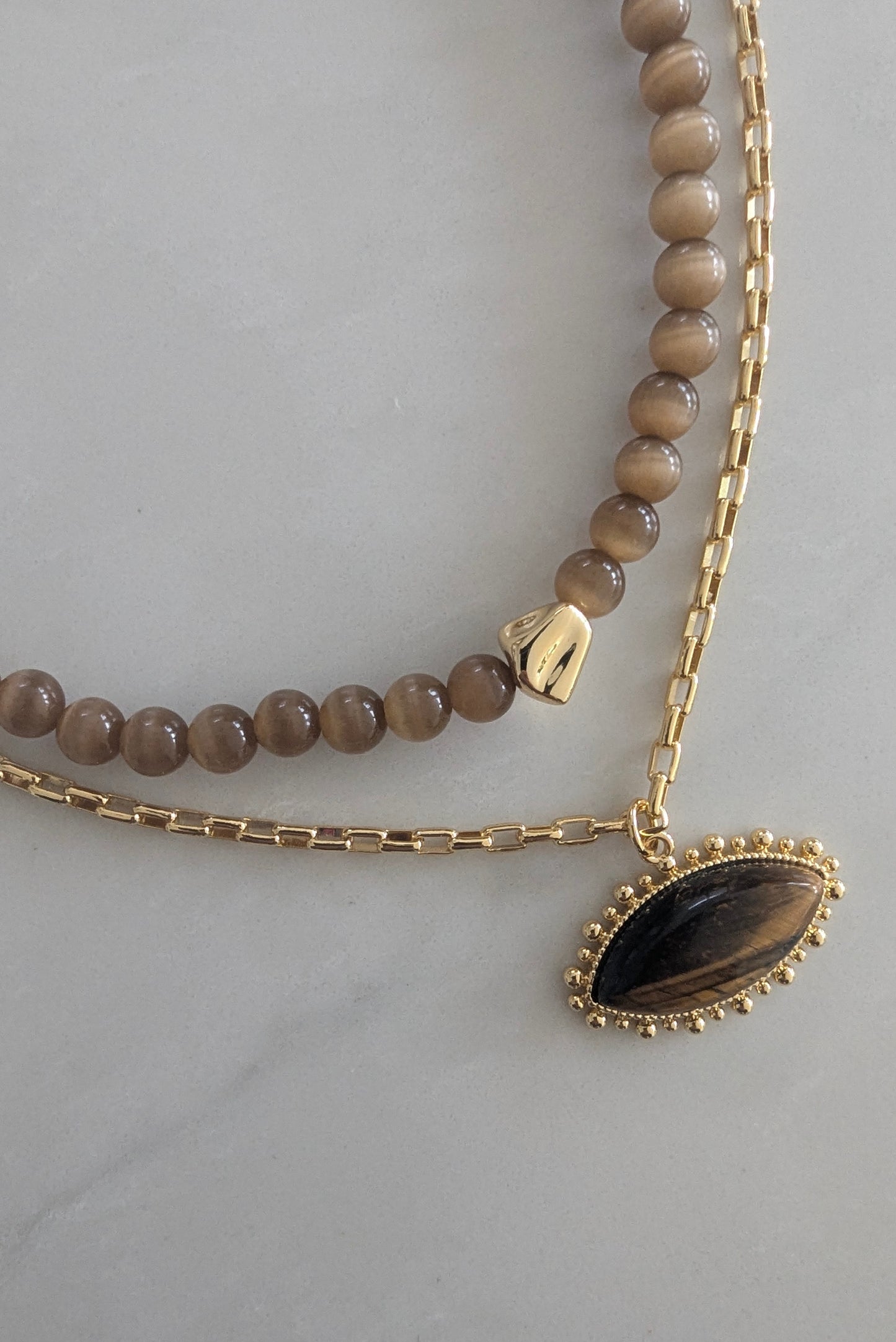 Tiger Eye Pendant Necklace