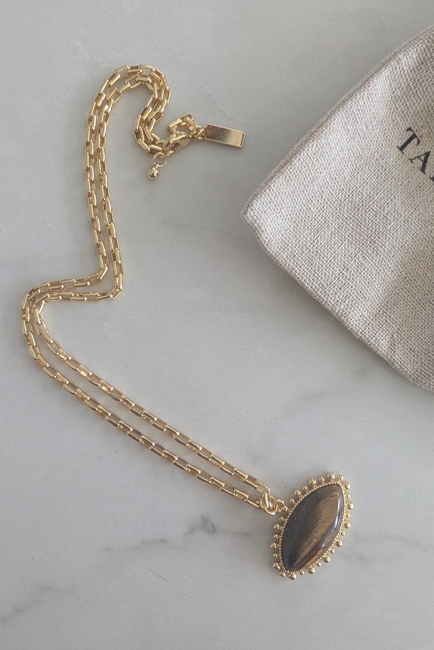 Tiger Eye Pendant Necklace