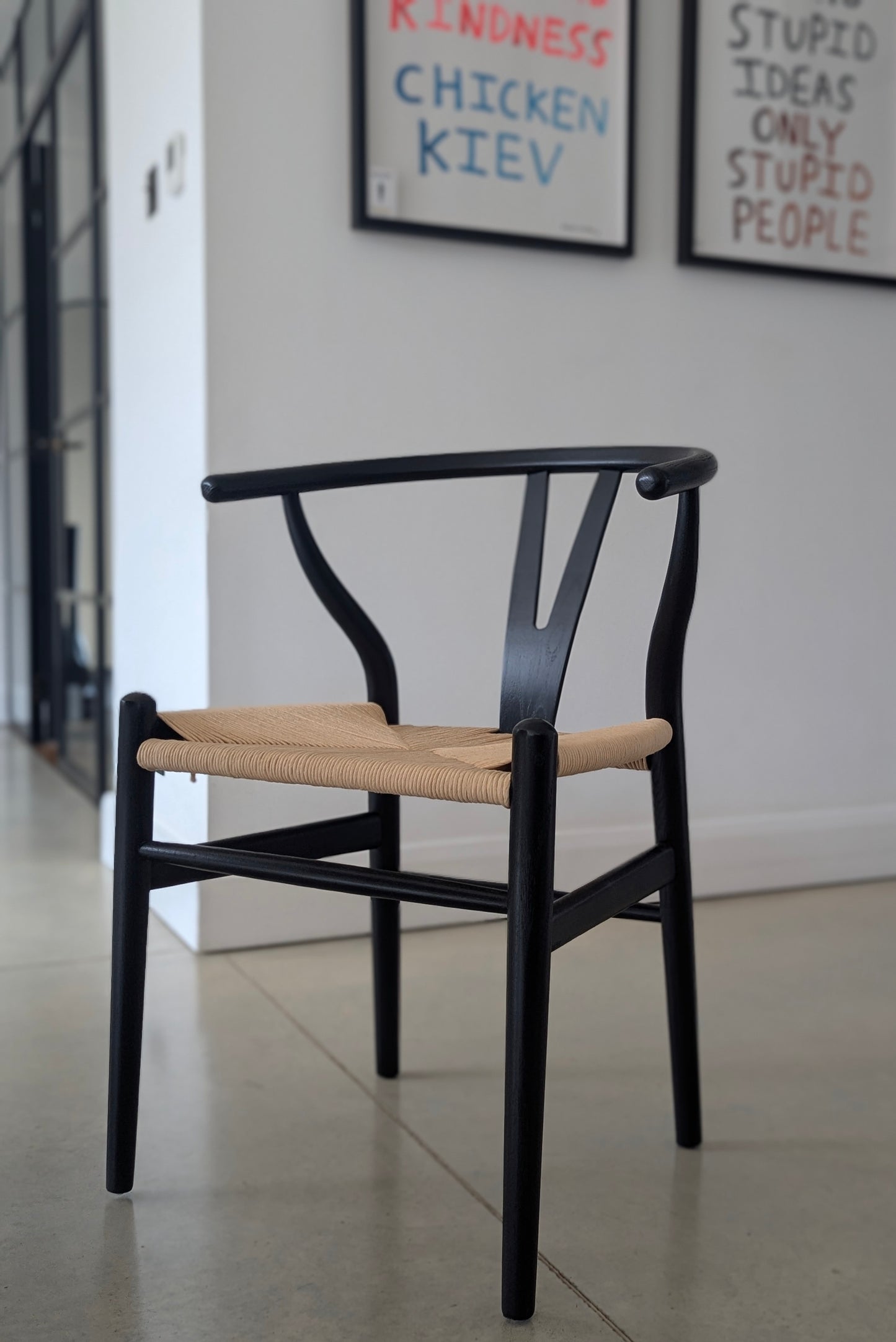 Black Wishbone Dining Chair